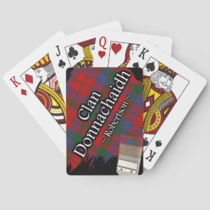 Clan Donnachaidh Robertson Tartan Paint Brush Poker Cards