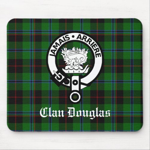 Clan Douglas Crest Badge  Tartan Mouse Pad