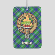 Clan Douglas Crest over Tartan Air Freshener