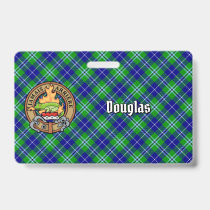 Clan Douglas Crest over Tartan Badge