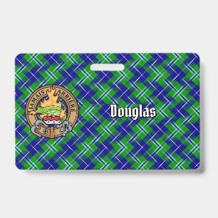 Clan Douglas Crest over Tartan Badge