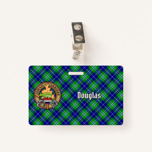 Clan Douglas Crest over Tartan Badge