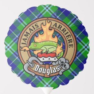 Clan Douglas Crest over Tartan Balloon
