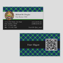 Clan Douglas Crest over Tartan Business Card
