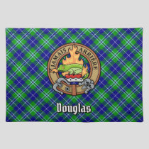Clan Douglas Crest over Tartan Cloth Placemat