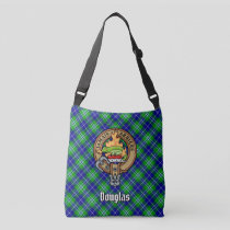 Clan Douglas Crest over Tartan Crossbody Bag