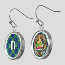Clan Douglas Crest over Tartan Earrings
