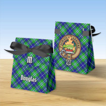 Clan Douglas Crest over Tartan Favor Boxes