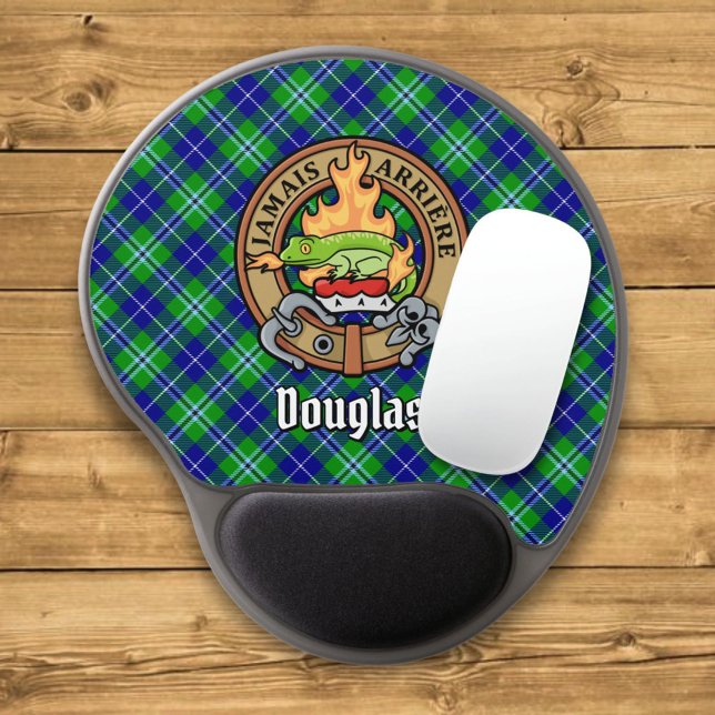 Clan Douglas Crest over Tartan Gel Mouse Pad (Creator Uploaded)