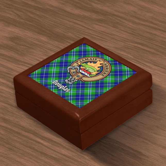 Clan Douglas Crest over Tartan Gift Box (Creator Uploaded)