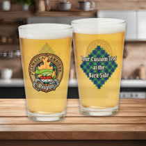 Clan Douglas Crest over Tartan Glass