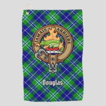 Clan Douglas Crest over Tartan Golf Towel