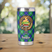 Clan Douglas Crest over Tartan Insulated Tumbler