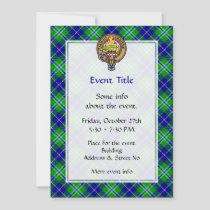 Clan Douglas Crest over Tartan Invitation