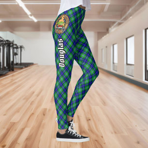 Clan Douglas Crest over Tartan Leggings
