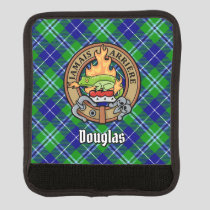 Clan Douglas Crest over Tartan Luggage Handle Wrap