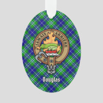 Clan Douglas Crest over Tartan Ornament