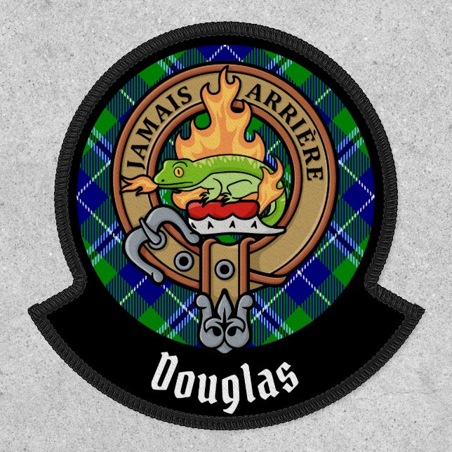 Clan Douglas Crest over Tartan Patch (Front)