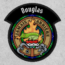 Clan Douglas Crest over Tartan Patch