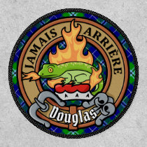 Clan Douglas Crest over Tartan Patch