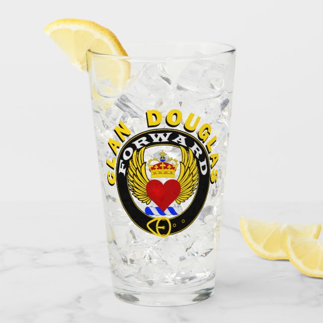Clan Douglas "FORWARD" 16oz Glass Tumbler (Front Ice)