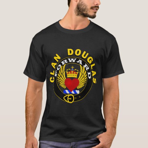 Clan Douglas FORWARD in a Circle Belt T_Shirt