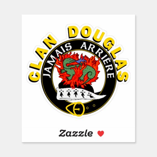 Clan Douglas Jamais Arriere Window Sticker