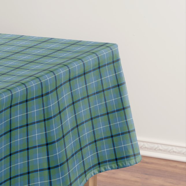 Clan Douglas Light Blue Ancient Scottish Tartan Tablecloth (In Situ)