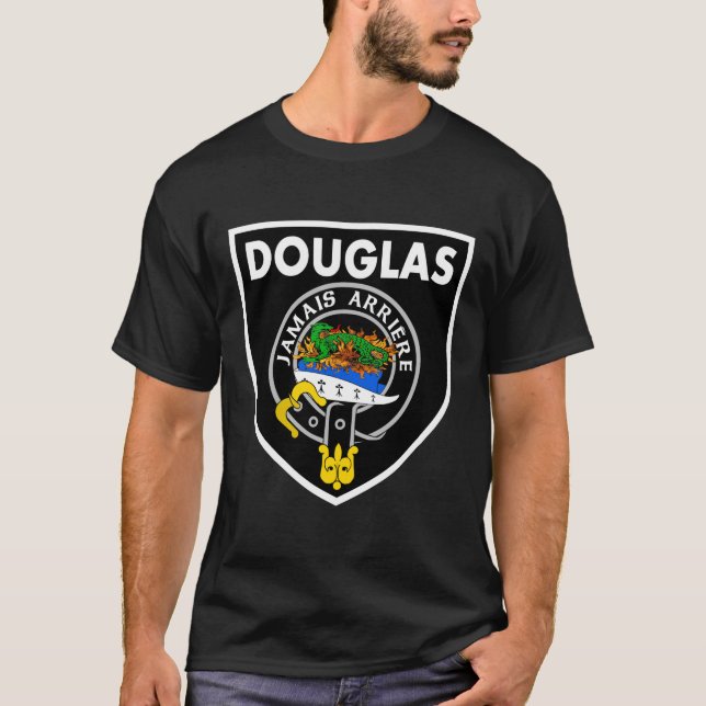 Clan Douglas "Salamander in Flames" badge T-shirt (Front)