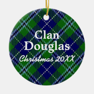 Clan Douglas Scottish Tartan Ceramic Ornament
