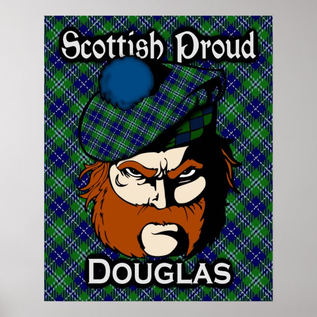 Clan Douglas Scottish Tartan Poster (Front)