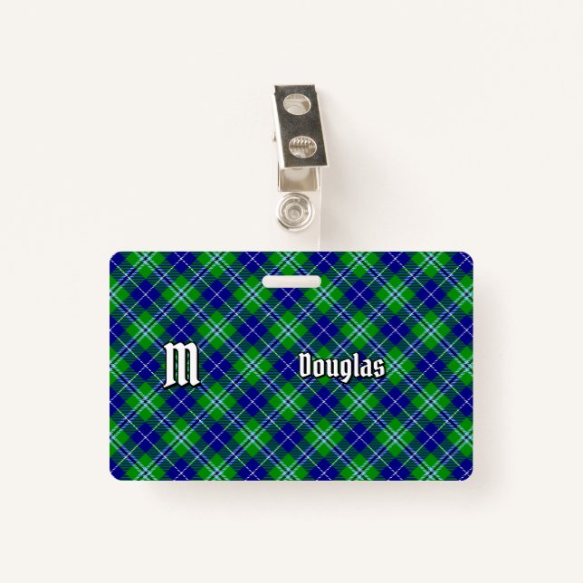 Clan Douglas Tartan Badge (Front with Clip)