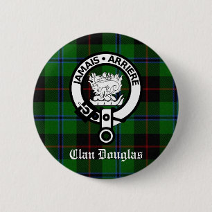 Clan Douglas Tartan Crest Button