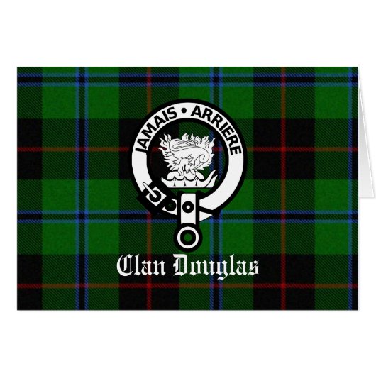 Clan Douglas Tartan Crest Cards (Front Horizontal)