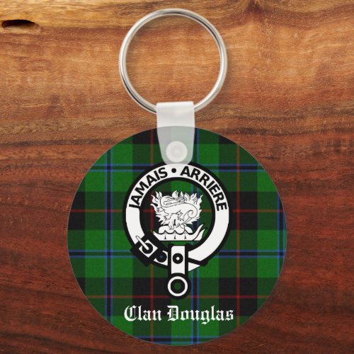 Clan Douglas Tartan Crest Keychain