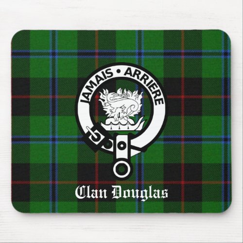 Clan Douglas Tartan Crest Mouse Pad