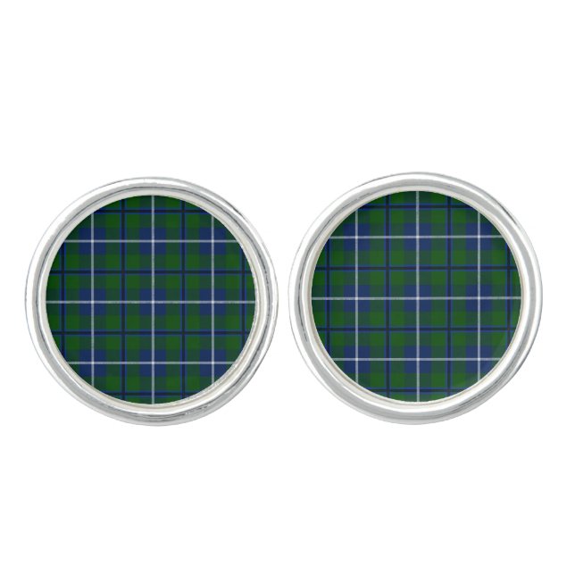 Clan Douglas Tartan Cufflinks (Front)