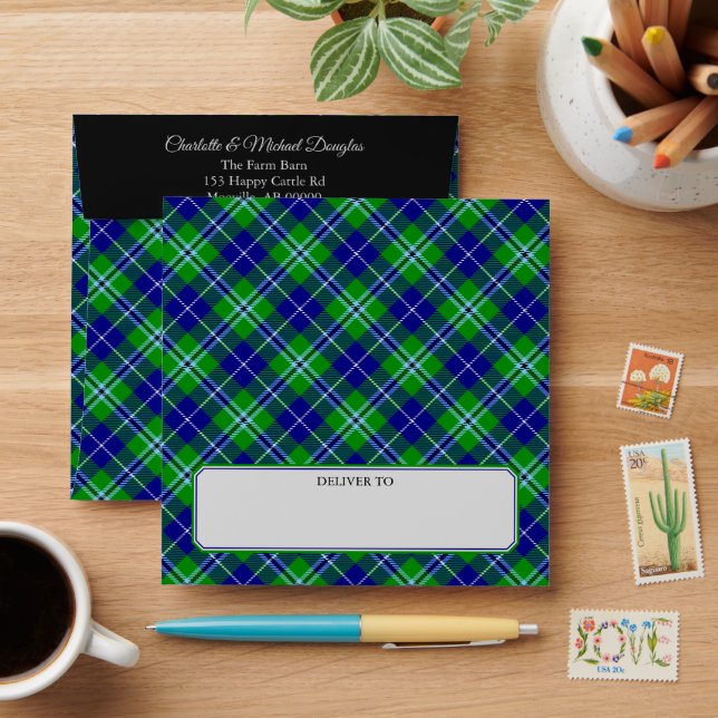 Clan Douglas Tartan Envelope (Desk)