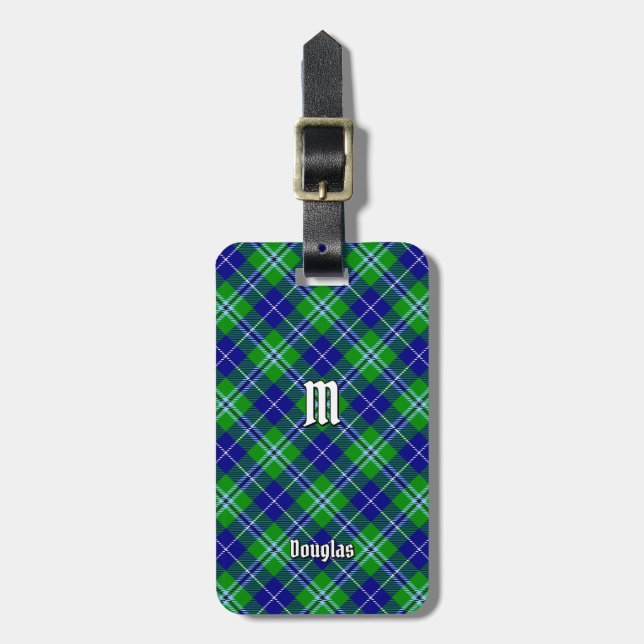 Clan Douglas Tartan Luggage Tag (Front Vertical)