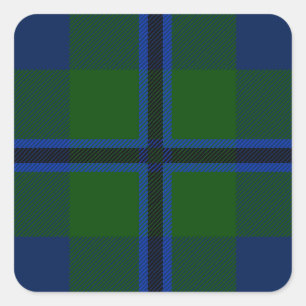 Clan Douglas Tartan Square Sticker