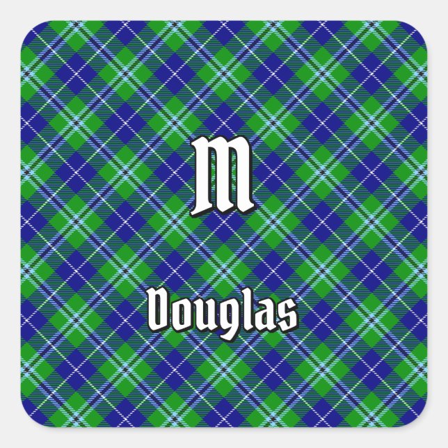 Clan Douglas Tartan Square Sticker (Front)