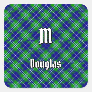 Clan Douglas Tartan Square Sticker