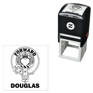 Clan Douglas Winged Heart Crest Self-inking Stamp