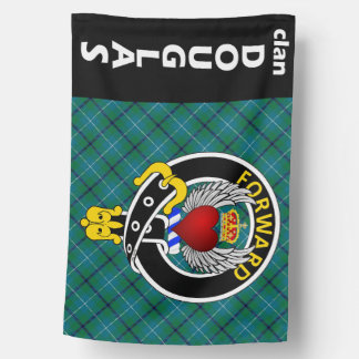 Clan Douglas Winged Heart Flag - Modern Tartan