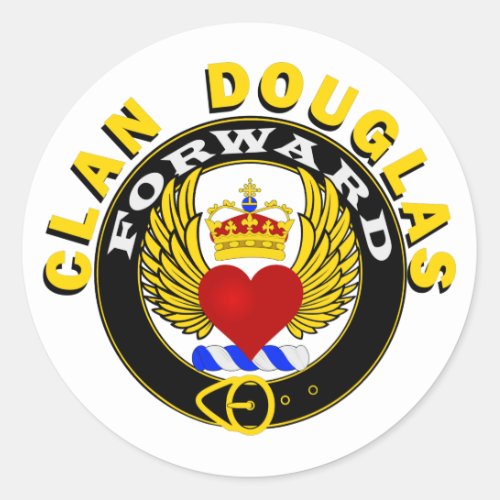 Clan Douglas Winged Heart FORWARD Sticker