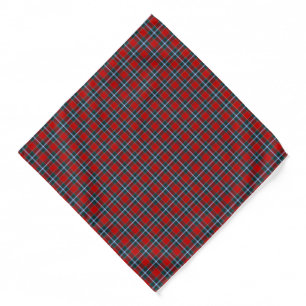 Clan Drummond Bright Red and Sky Blue Tartan Bandana