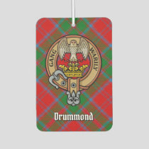 Clan Drummond Crest over Tartan Air Freshener