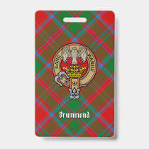 Clan Drummond Crest over Tartan Badge