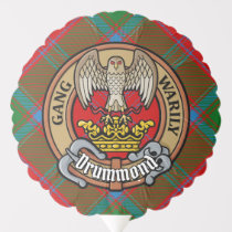 Clan Drummond Crest over Tartan Balloon