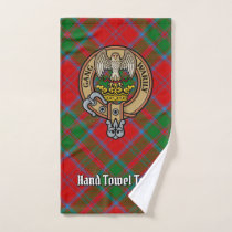 Clan Drummond Crest over Tartan Bath Towel Set